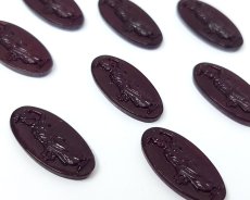 画像3: ns330/ヴィンテージ/ドイツ/ガラスカメオ/花輪を持つ女神/ダークレッドブラウン/約20×10mm(1個） (3)