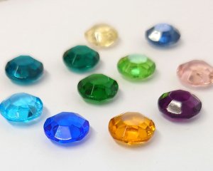 画像2: ヴィンテージ/ドイツ/ガラス/シャネルストーン/ブルージルコン/47ss(1個)