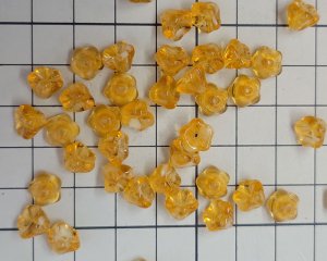 画像2: チェコ/蓄光ビーズ/ベルフラワー/トパーズ（4個）
