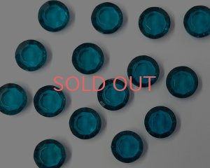 画像1: ヴィンテージ/ドイツ/ガラス/シャネルストーン/ブルージルコン/47ss(1個)