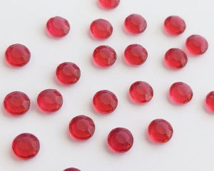 画像1: ヴィンテージ/ドイツ/ガラス/シャネルストーン/ルビー/29ss(1個)