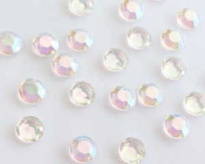 画像1: ヴィンテージ/ドイツ/ガラス/シャネルストーン/クリスタルオーロラ/29ss(1個)