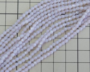 画像2: チェコガラスビーズ/ファイアポリッシュラウンド/ミルキーパープル/約3mm(20個)