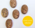 ns360/ヴィンテージ/ドイツ/ガラスカメオ/ブロンズ/約25×18mm(1個）