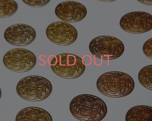 画像2: ヴィンテージ/USA/ブラススタンピング/獅子と一角獣のエンブレム（1個）