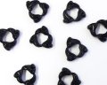 ヴィンテージ/ドイツ/プラスチック/トライアングルウエーブ/ブラック（2個）