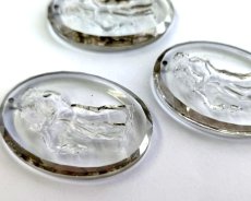 画像4: ns366/ヴィンテージ/ドイツ/ガラスインタリオペンダント/アダムとイブ約40×30mm（1個） (4)