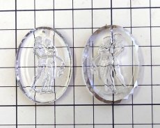 画像3: ns366/ヴィンテージ/ドイツ/ガラスインタリオペンダント/アダムとイブ約40×30mm（1個） (3)