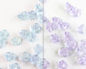 画像1: チェコ/蓄光ビーズ/ベルフラワー/アレキサンドライト（4個）