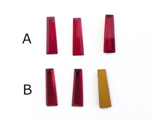 画像2: ns367/ヴィンテージ/ドイツ/ガラスカボション/台形/約14×4mm（1個）