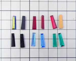 画像3: ns367/ヴィンテージ/ドイツ/ガラスカボション/台形/約14×4mm（1個）
