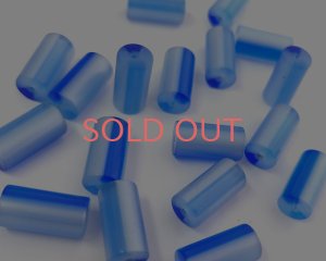 画像1: ヴィンテージ/USA/ルーサイト/ブルーストライプピラー(1個)