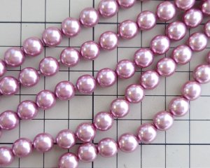 画像2: デッドストック/チェコガラスパール/約8mm/ローズピンク(10個)