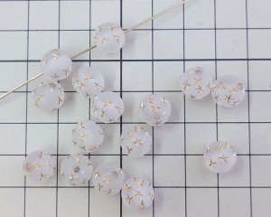 画像3: プラスチックビーズ/フロストラウンド/ゴールドスター(2個)