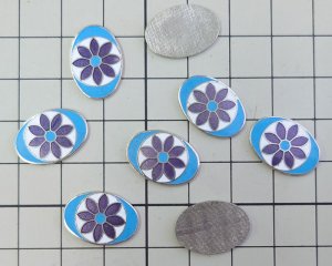 画像2: ヴィンテージ/USA/メタルパーツ/オーバルフラワー（1個）