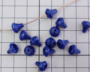 画像2: ヴィンテージ/ドイツ/プラスチック/ベルフラワー/ネイビー(4個)