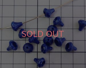 画像2: ヴィンテージ/ドイツ/プラスチック/ベルフラワー/ネイビー(4個)