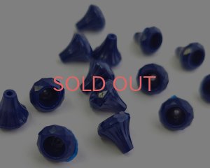 画像1: ヴィンテージ/ドイツ/プラスチック/ベルフラワー/ネイビー(4個)