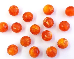 画像1: ヴィンテージ/ドイツ/プラスチック/オレンジマーブル（2個）