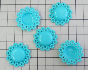 画像2: ヴィンテージ/ドイツ/プラスチック/ラウンドフラワーパーツ/ミント(1個)