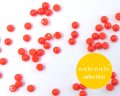 ns371/ヴィンテージ/ガラスカボション/オペークコーラル/約3mm(10個)