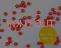 ns371/ヴィンテージ/ガラスカボション/オペークコーラル/約3mm(10個)