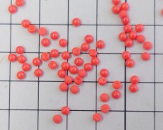 画像2: ns371/ヴィンテージ/ガラスカボション/オペークコーラル/約3mm(10個) (2)