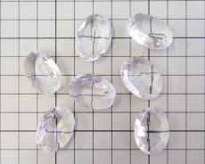 画像2: ヴィンテージ/日本/アクリル/クリアジュエルペンダント/約25×18mm（1個） (2)