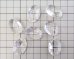 画像2: ヴィンテージ/日本/アクリル/クリアジュエルペンダント/約25×18mm（1個） (2)