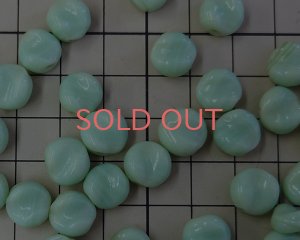 画像2: ヴィンテージ/日本/ランプワークビーズ/ライトグリーンストライプ/ひねり（4個）