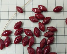 画像2: チェコガラスビーズ/ビーン/オペークラセット/約12×8mm(2個) (2)