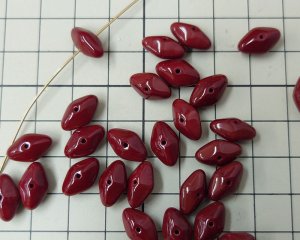 画像2: チェコガラスビーズ/ビーン/オペークラセット/約12×8mm(2個)