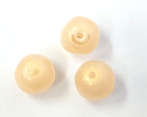 画像3: ヴィンテージ/日本/ガラス/塗装ビーズ/ライトピンクオレンジ(10個)