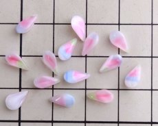 画像2: ヴィンテージ/ドイツ/ガラスストーン/ムーンパステルミックス/8×4.8mm(14個) (2)