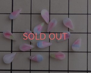 画像2: ヴィンテージ/ドイツ/ガラスストーン/ムーンパステルミックス/8×4.8mm(14個)