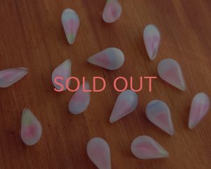 画像1: ヴィンテージ/ドイツ/ガラスストーン/ムーンパステルミックス/8×4.8mm(14個)