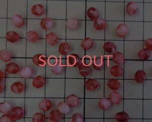 画像2: チェコガラスビーズ/ファイアポリッシュ/6mm/フーシャホワイトミックス(12個）