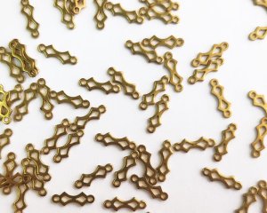 画像1: メッキなし真鍮コネクターG（2個）