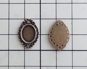 画像2: 金古美セッティング/メタル/内径10×8mmオーバル(1個)