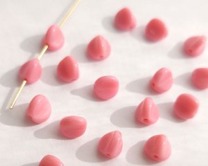 画像1: ヴィンテージ/ドイツ/ガラス/スリーサイドラウンド/オペークローズ(2個)