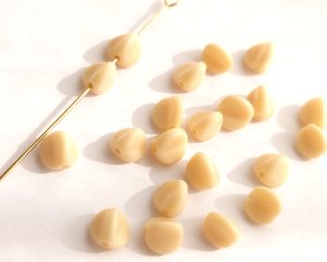 画像1: ヴィンテージ/ドイツ/ガラス/スリーサイドラウンド/ミルクティ(2個)