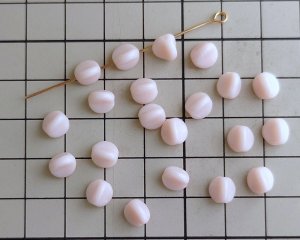 画像2: ヴィンテージ/ドイツ/ガラス/スリーサイドラウンド/ベビーピンク(2個)