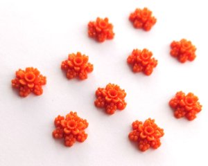 画像1: ヴィンテージ/日本/プラスチック/コーラルスターフラワー(1個)