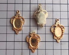 画像2: ヴィンテージ/USA/メタル/14×10mmセッティング（1個） (2)