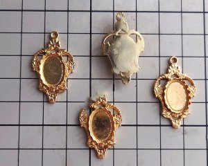 画像2: ヴィンテージ/USA/メタル/14×10mmセッティング（1個）