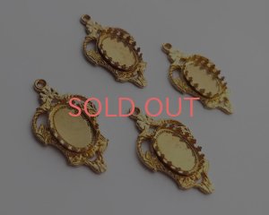 画像1: ヴィンテージ/USA/メタル/14×10mmセッティング（1個）