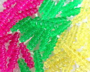 画像2: ヴィンテージ/ドイツ/プラスチック/スパイラルチューブ/クリアイエロー(2個)