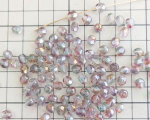 画像2: チェコガラスビーズ/ファイアポリッシュ/6mm/フローライトダブルコート(10個)