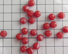 画像2: ヴィンテージ/ドイツ/プラスチック/カットビーズ/レッドブラウン（4個） (2)