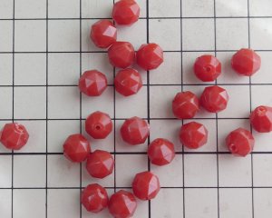 画像2: ヴィンテージ/ドイツ/プラスチック/カットビーズ/レッドブラウン（4個）